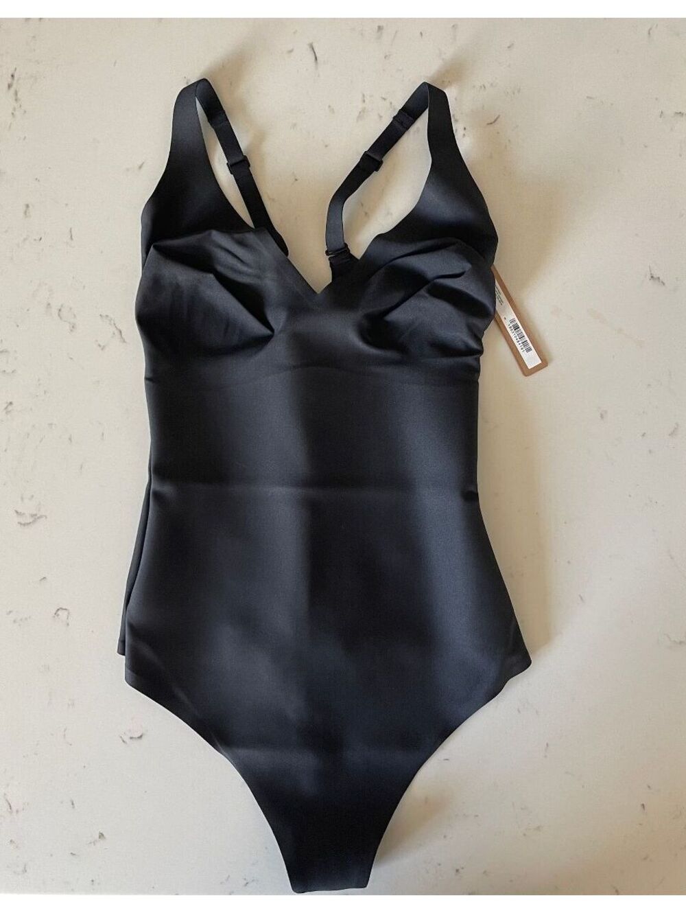 SKIMS BODY core sculpt plunge thong bodysuit - Onyx - Large - NWT